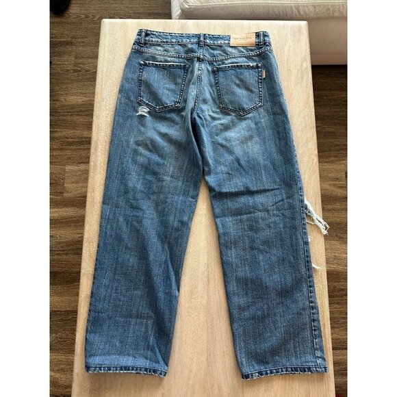 Retrofete Low Rise Chris Jean Distressed in Sea Medium Wash Size 28 - Picture 7 of 12